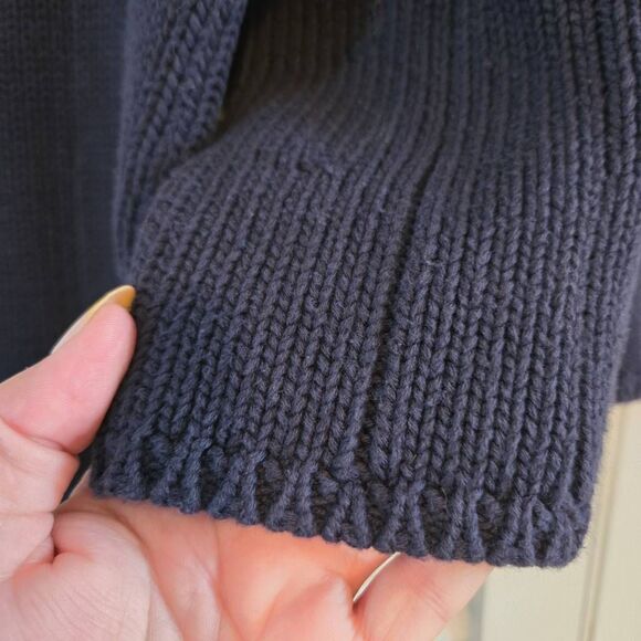 Vintage Y2K Ralph Lauren Polo Jeans Co. Navy 3/4 Zip Sweater Large - Picture 8 of 9